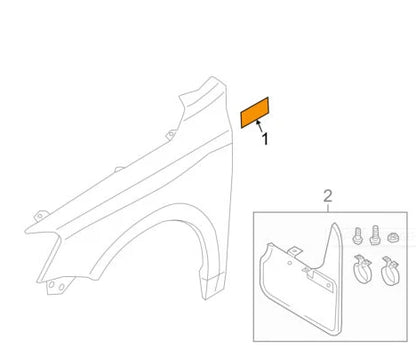 NEW VW JETTA VI 162 FENDER LEFT EMBLEM BADGE 5C6853688E JZQ