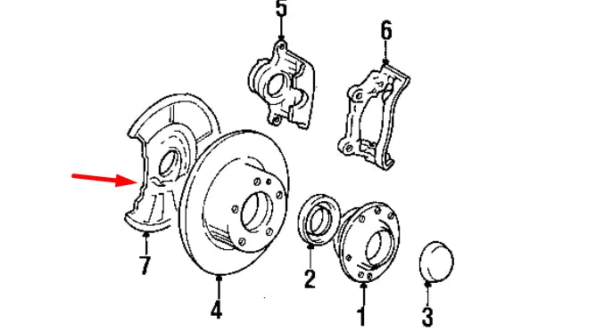 NEW BMW 3 E30 LEFT BRAKE ROTOR SPLASH SHIELD 34111154241 ORIGINAL
