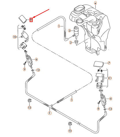NEW AUDI A8 D3 HEADLIGHT WASHER CAP COVER RIGHT 4E0955282AAGRU