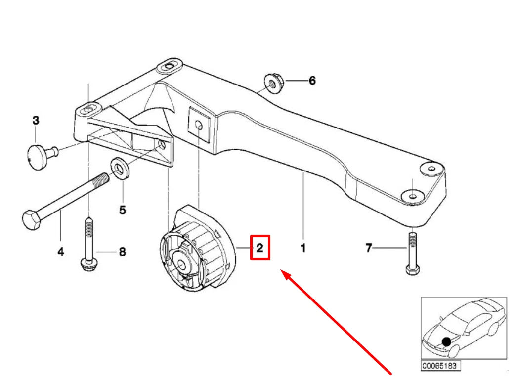 NEW BMW X4 F26 AUTOMATIC TRANSMISSION MOUNT 6850468 22316850468 ORIGINAL