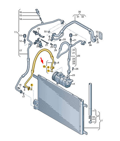 new cupra formentor refrigerant line 5ff816721 original
