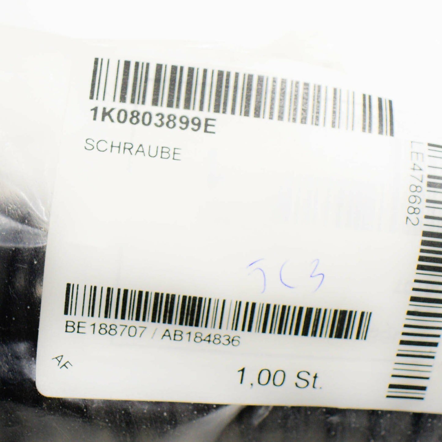 NEW AUDI Q5 8R SPARE WHEEL MOUNTING BOLT 1K0803899E ORIGINAL