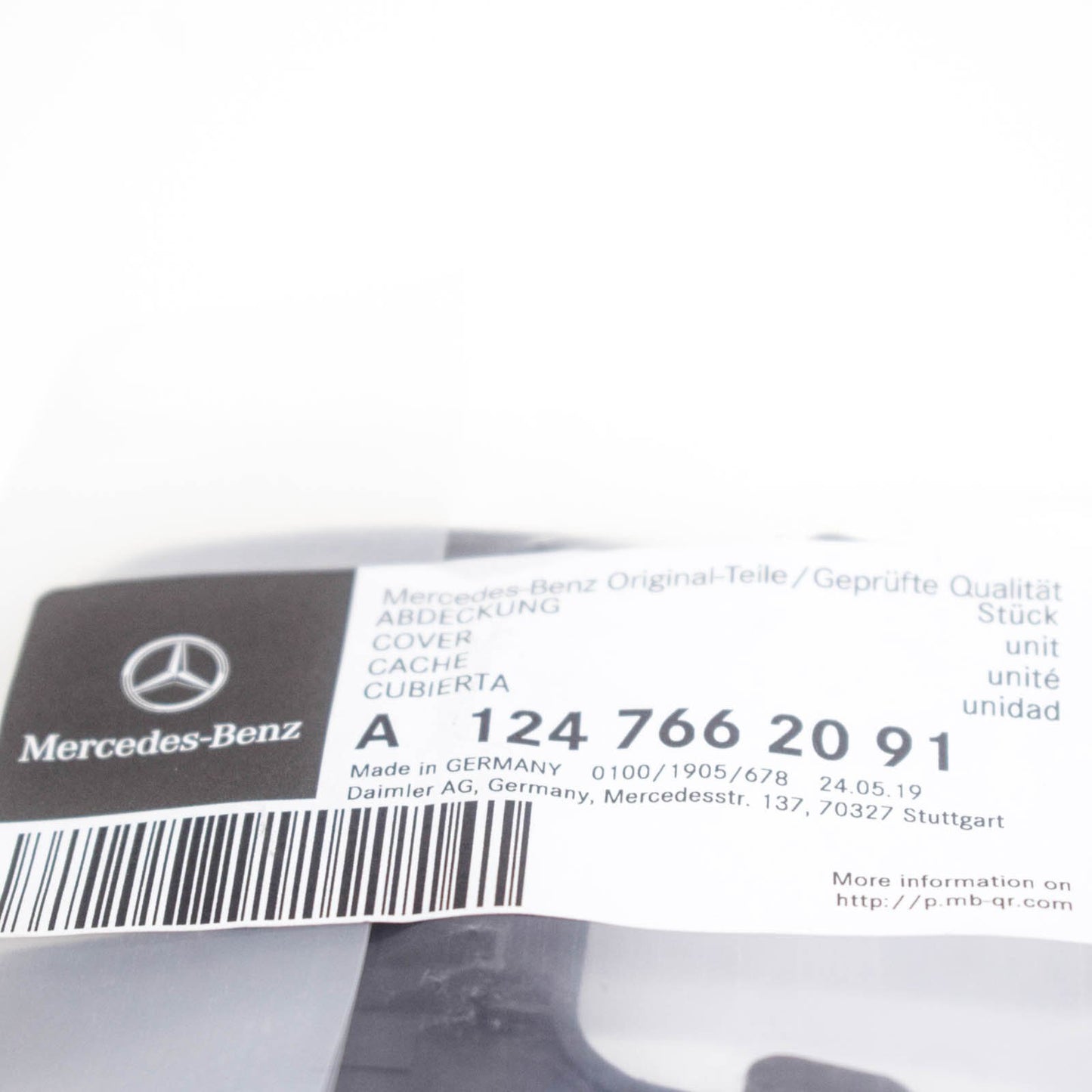 NEW MB E-CLASS W124 COVER INTERIOR CONTROL SHELL TYPE HANDLE A1247662091