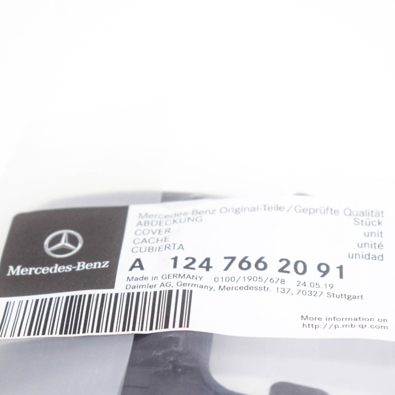 NEW MB E-CLASS W124 COVER INTERIOR CONTROL SHELL TYPE HANDLE A1247662091