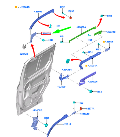 new ford tourneo connect mk2 left sliding door roller assy 1887634 original