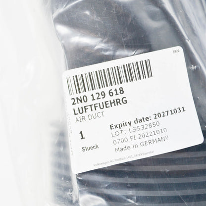 NEW VW CRAFTER SZ AIR INTAKE TUBE GUIDE PIPE 2N0129618 ORIGINAL
