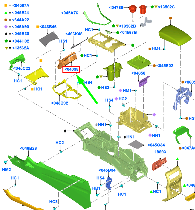 new ford galaxy mk3 lower dashboard storage tray 2047227 original