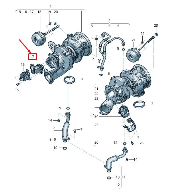 NEW AUDI Q7 4M TURBOCHARGER CUT-OFF VALVE 0P2145710 ORIGINAL