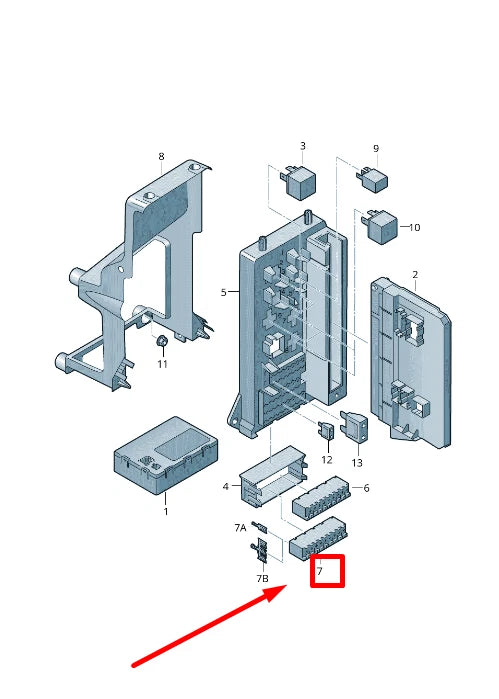 NEW VW CRAFTER 30-35 CENTRAL ELECTRIC FUSE HOLDER 2E0937505C ORIGINAL