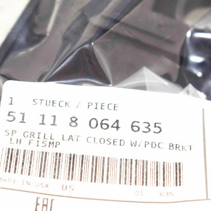 NEW BMW X5 F15 FRONT M BUMPER LEFT CLOSED GRILLE 51118064635 2015 ORIGINAL