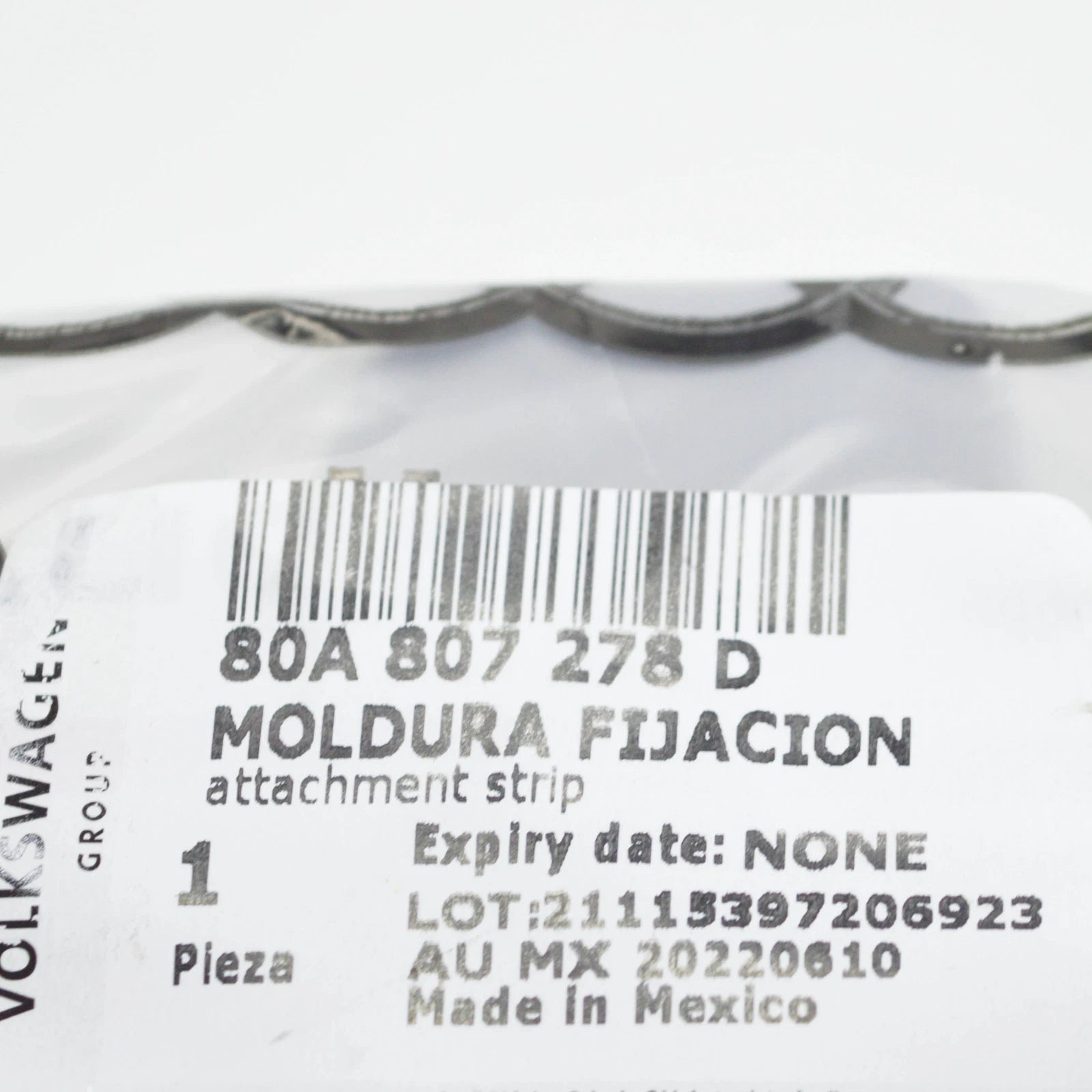 NEW AUDI Q5 80A FRONT BUMPER RIGHT SIDE SUPPORT STRIP 80A807278D 2018 ORIGINAL