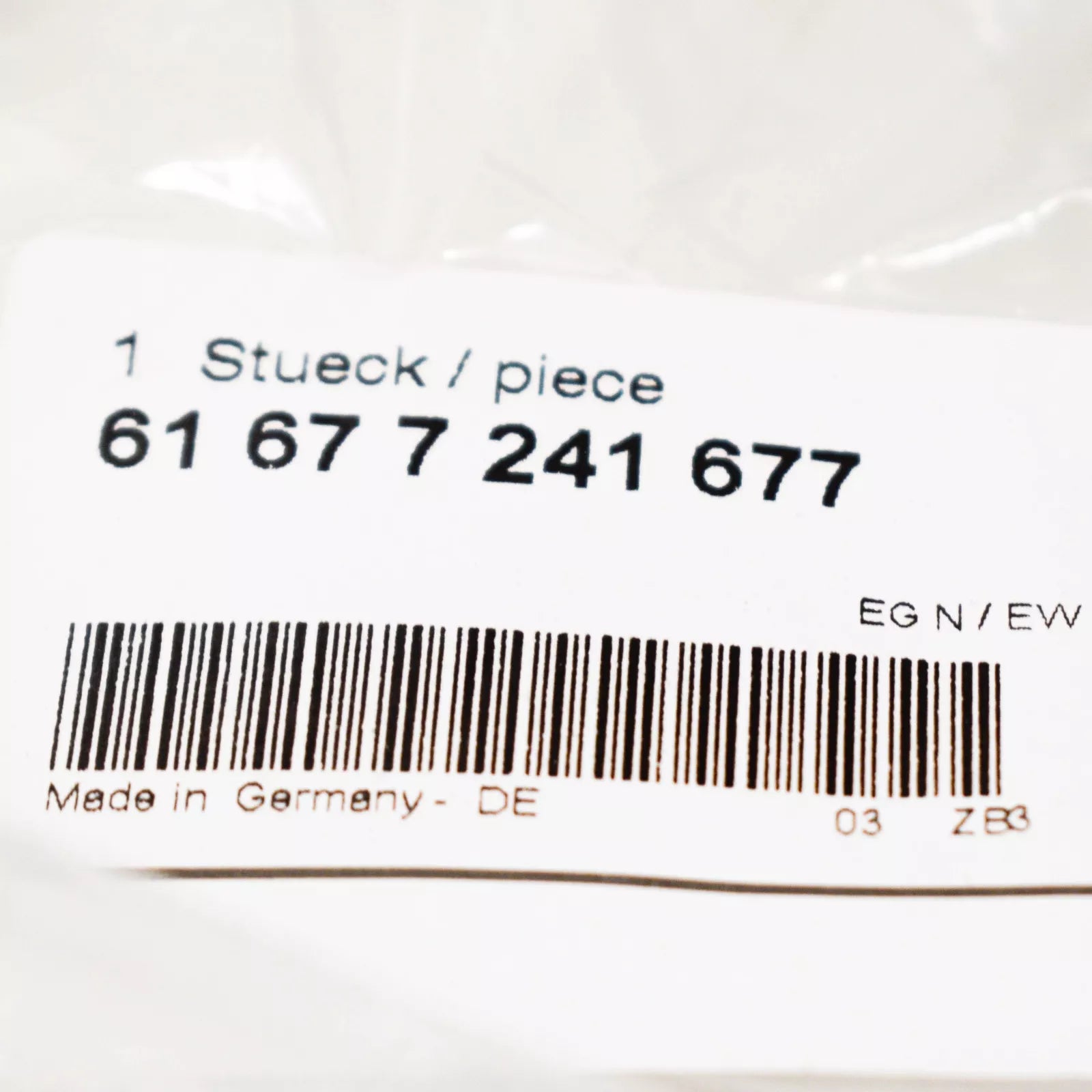 NEW BMW 1 F21 HEADLIGHT CLEANING HOSE LINE 61677241677 2013 ORIGINAL