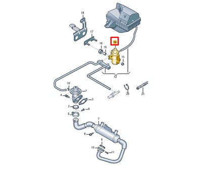 NEW VW CADDY II FURGON 9K ELECTROMAGNETIC CONVERTER VALVE 1K0906627H ORIGINAL