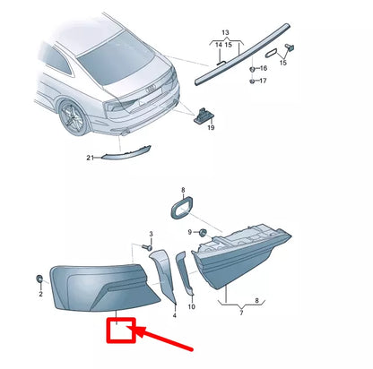 NEW AUDI A5 8W6 REAR LEFT OUTER LED TAILLIGHT 8W6945091AA ORIGINAL