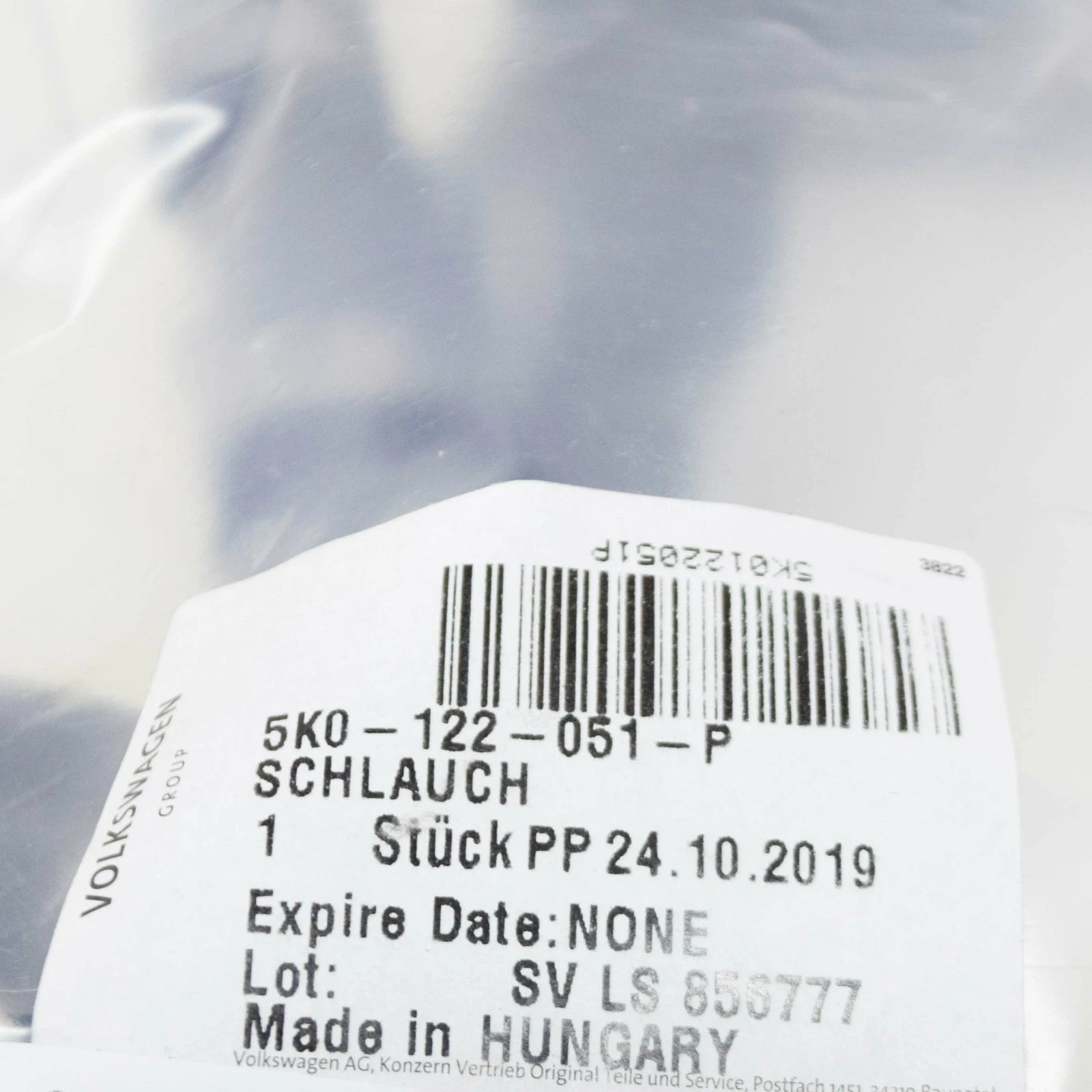 NEW VOLKSWAGEN BEETLE A5 LOWER RADIATOR HOSE 5K0122051P