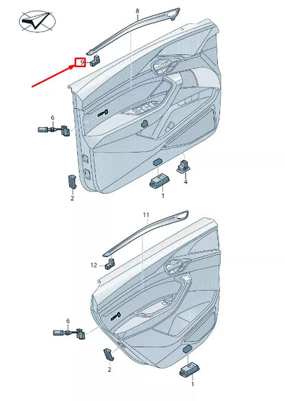 NEW AUDI E-TRON GEN RIGHT DOOR LED MODULE 4KE947355B