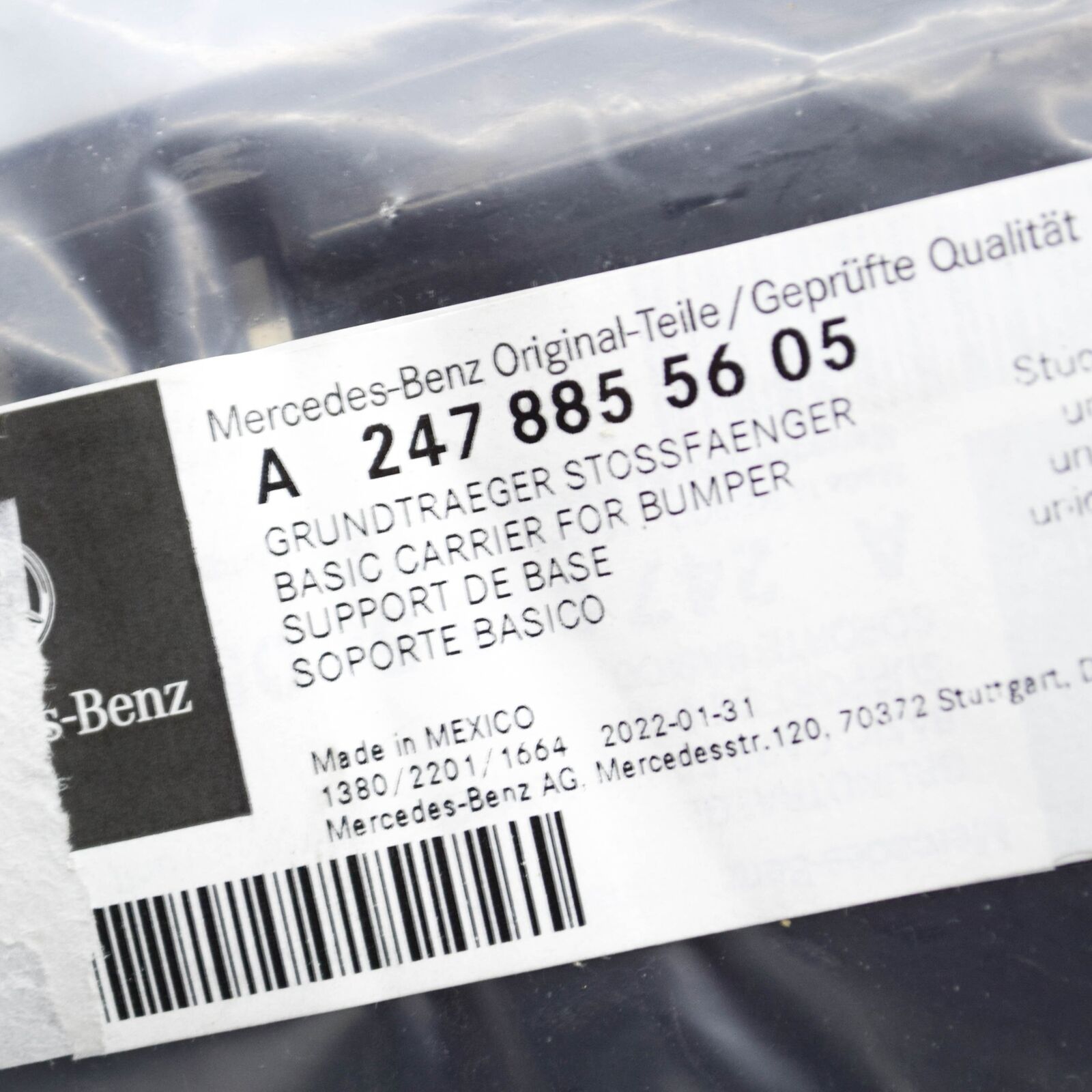 NEW MB GLB X247 FRONT UPPER RIGHT BUMPER FACE BAR CARRIER A2478855605 ORIGINAL
