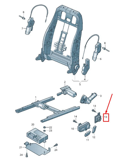 NEW VW TOUAREG 7P FRONT SEAT LUMBAR ADJUST SWITCH 7P6959777QWA ORIGINAL