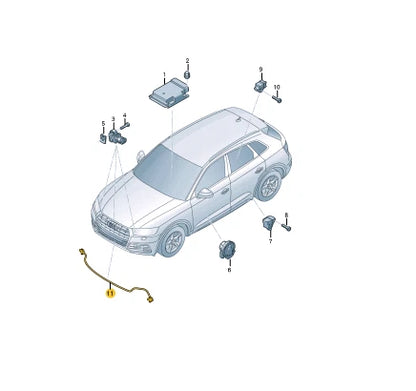 NEW AUDI Q5 FY FRONT PEDESTRIAN IMPACT CRASH SENSOR 80A959121D ORIGINAL