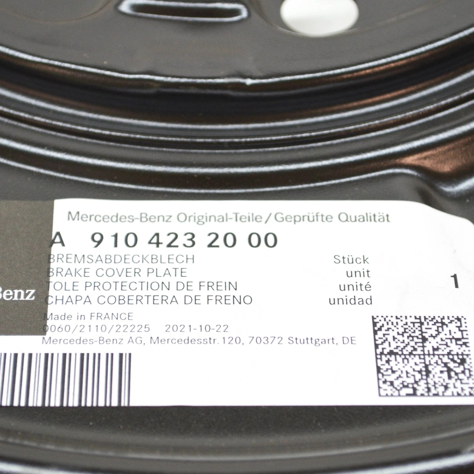 NEW MB SPRINTER W910 REAR BRAKE DISC COVER PLATE A9104232000 ORIGINAL