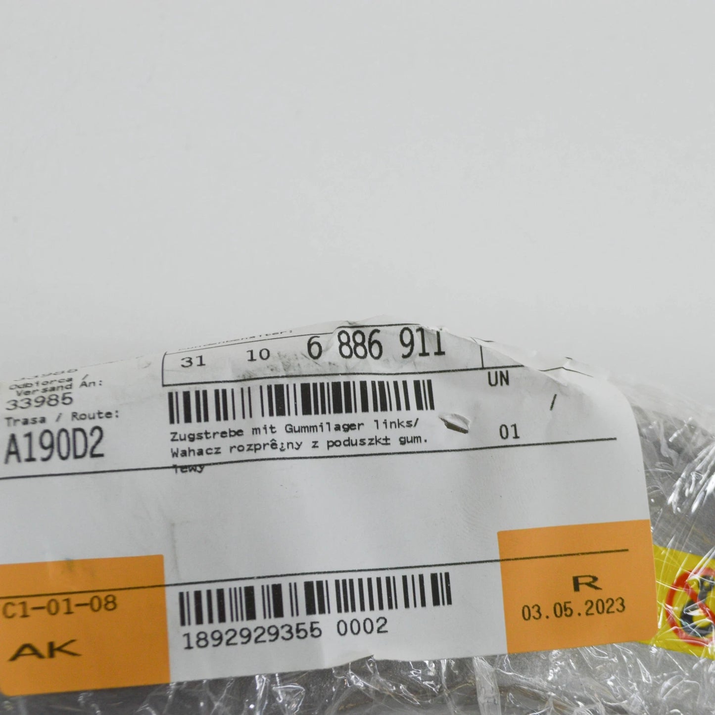 NEW BMW 8 G14 FRONT LEFT TENSION STRUT WITH RUBBER MOUNTING 31106886911 ORIGINAL