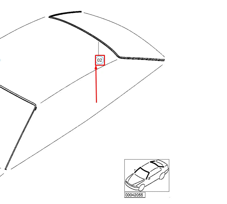 NEW BMW 3 COUPE E46 REAR WINDOW GLASS WEATHERSTRIP SEAL 51318208471 ORIGINAL