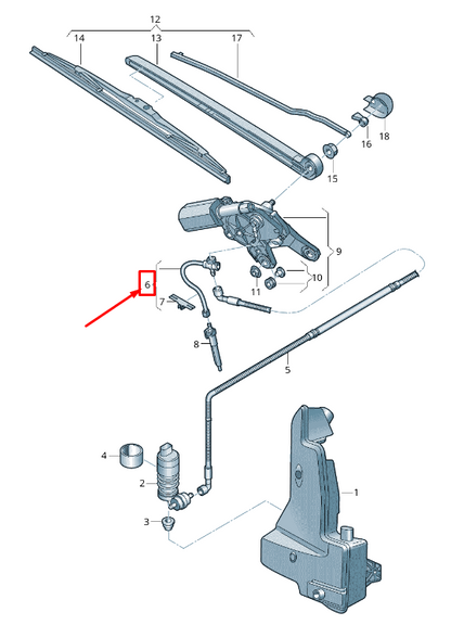 NEW AUDI E-TRON GEN REAR LIFTGATE WASHER PIPE RHD 4K4955961B ORIGINAL