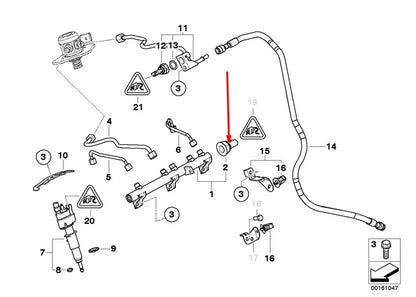 NEW BMW 3 E90 HIGH PRESSURE FUEL PRESSURE SENSOR 13537537319 335I ORIGINAL