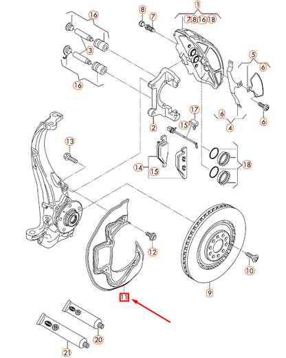 NEW AUDI A6 C7 FRONT RIGHT BRAKE DISC PROTECTION COVER PLATE 4H0615312C ORIGINAL