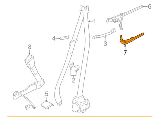 NEW BMW 4 COUPE F32 F82 FRONT RIGHT BELT HEIGHT ADJUSTER 72117352852 ORIGINAL