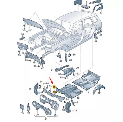 NEW VW TOUAREG 7P MK2 SELECTOR HOUSING DAMPER LHD 7P1864231A