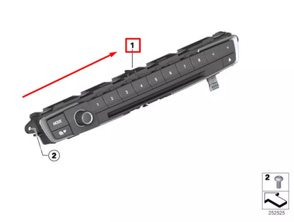 NEW BMW 3 F30, F80 RADIO CONTROL BUTTON PANEL 61316832881 6832881 ORIGINAL