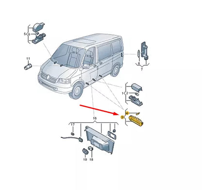 NEW VW TRANSPORTER T5 ENTRY LIGHTING WITH LETTERING 7E5947415L72A