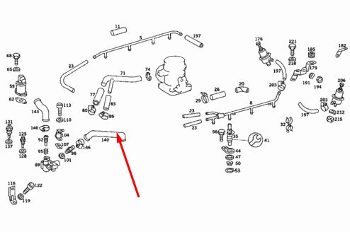 NEW MERCEDES-BENZ S-CLASS W116 AIR INTAKE HOSE A1170940191 2.7 PETROL ORIGINAL