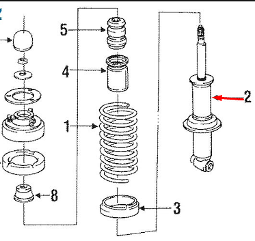 new bmw 5 e34 rear left suspension shock absorber 33521138669 original
