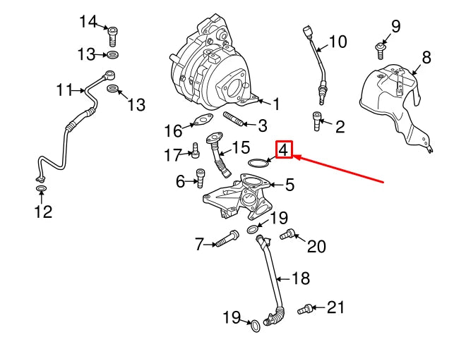 NEW AUDI Q7 4L EXHAUST SEALING RING 078145039 ORIGINAL