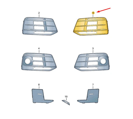 NEW AUDI Q5 FY FRONT BUMPER LEFT AIR GUIDE GRILLE 80A8076794W3