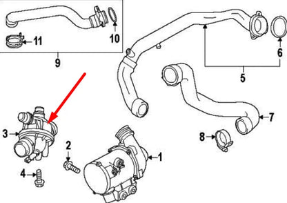 NEW BMW 7 F01 THERMOSTAT 11538671516 8671516 3.0 PETROL 235KW ORIGINAL