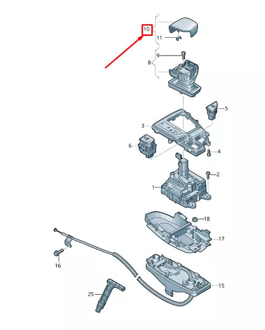 NEW AUDI Q7 4M UPPER SELECTOR LEVER HANDLE 4M1713139G KC1 4M1713139GKC1