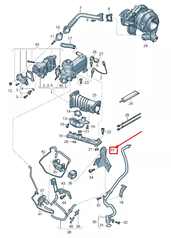 NEW AUDI Q7 4M ENGINE NON-RETURN VALVE BRACKET 059131338E