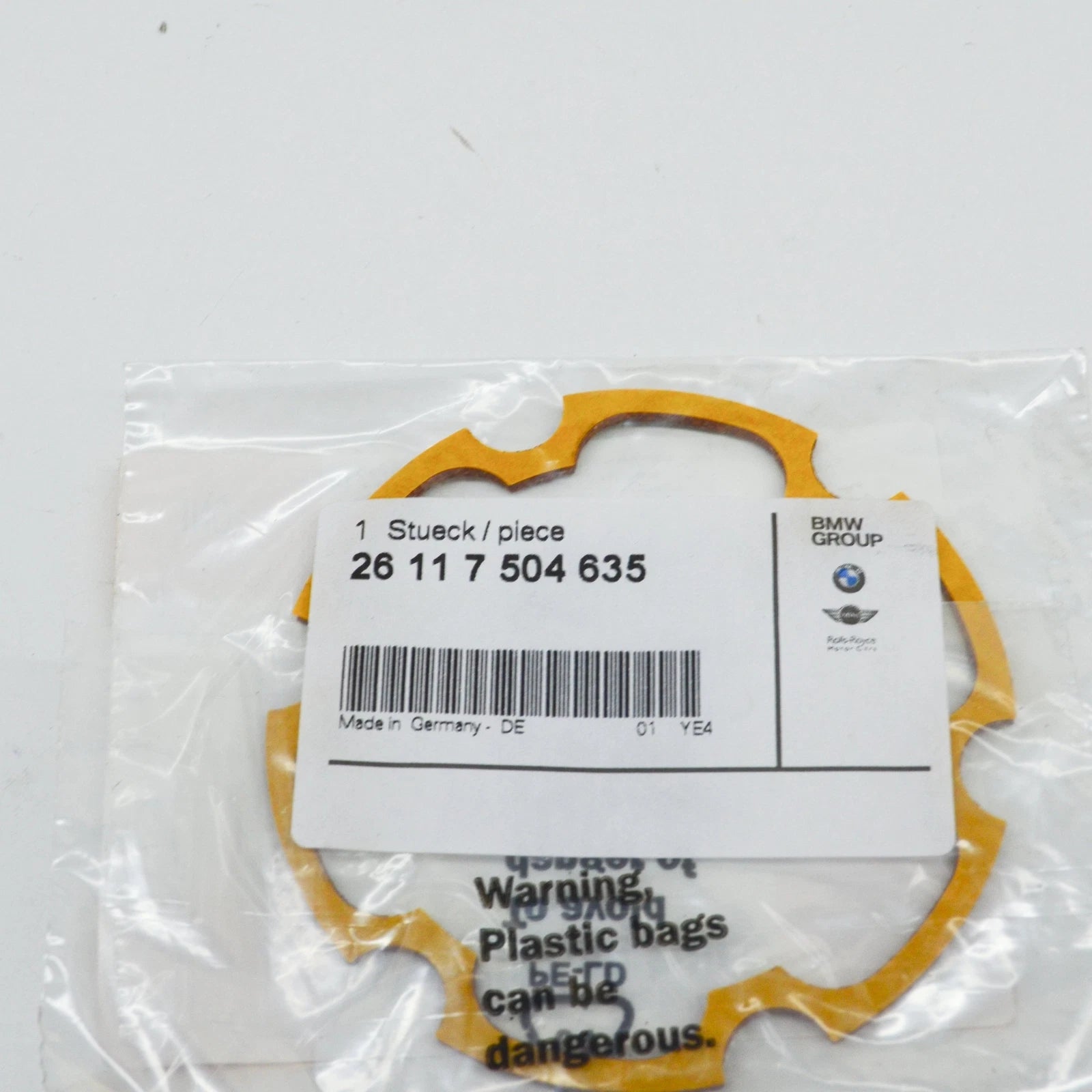 NEW BMW 3 E46 CV JOINT COVER GASKET 26117504635 7504635 ORIGINAL