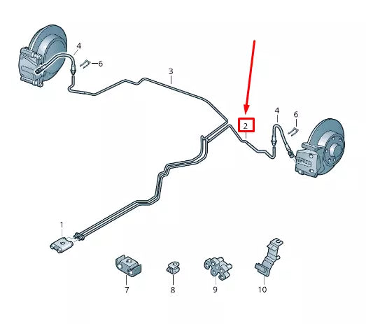 NEW AUDI RSQ3 8U REAR LEFT BRAKE LINE 5N0614741N