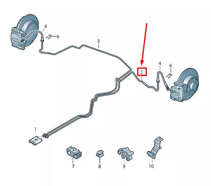 NEW AUDI RSQ3 8U REAR LEFT BRAKE LINE 5N0614741N