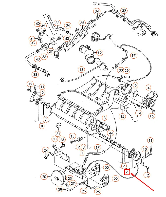 NEW VW BEETLE 9C INTAKE SYSTEM DRIVE UNIT 022133759