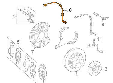 NEW MERCEDES BENZ E W211 REAR RIGHT ABS SENSOR WIRING A2115400505 ORIGINAL