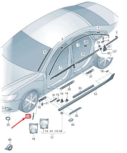 NEW AUDI A6 AVANT C7 FRONT RIGHT STONE CHIP GUARD 4G0853932A ORIGINAL
