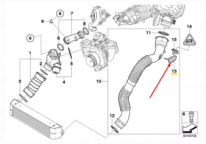 NEW BMW X5 E70 AIR INTAKE TEMPERATURE SENSOR 13627792203 2009 ORIGINAL