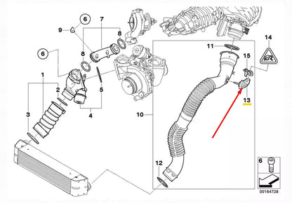 NEW BMW X5 E70 AIR INTAKE TEMPERATURE SENSOR 13627792203 2009 ORIGINAL