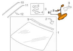 NEW AUDI A3 8P REAR VIEW INTERIOR MIRROR 8T0857511AB4PK ORIGINAL