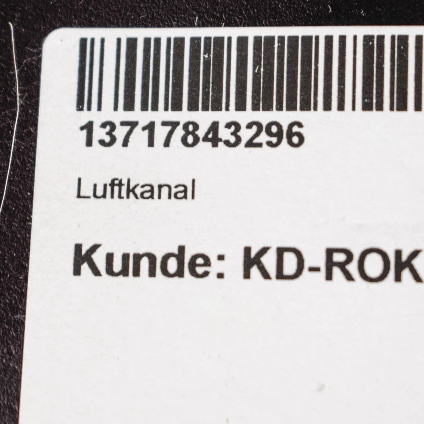 NEW BMW 5 F10 AIR FLOW CHANNEL 13717843296 2014 M-SPORT ORIGINAL